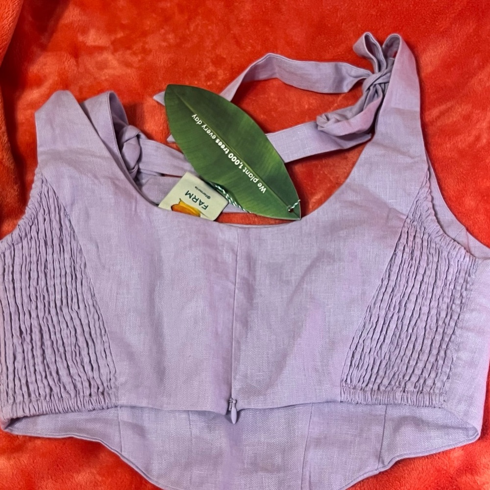 Farm Rio Linen Corset Top - Picture 14 of 16